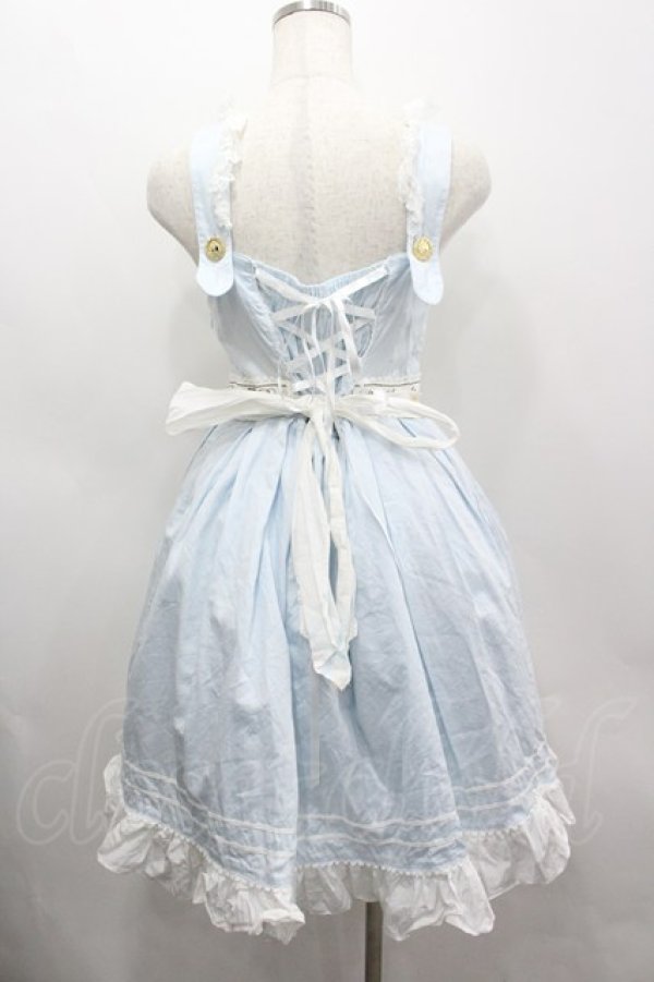 画像3: BABY,THE STARS SHINE BRIGHT / Best Wishesジャンパースカート  サックスＸ白 I-26-03-06-075-BA-OP-SA-ZI (3)