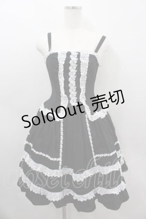 画像: ALICE and the PIRATES / ミランダジャンパースカート  黒×白 I-26-03-06-076-PA-OP-TE-ZI