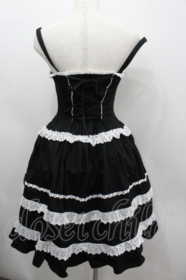 画像3: ALICE and the PIRATES / ミランダジャンパースカート  黒×白 I-26-03-06-076-PA-OP-TE-ZI (3)