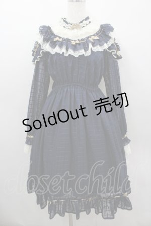 画像: ALICE and the PIRATES / マリーのおリボンいっぱいワンピース  ネイビー I-26-03-06-077-PA-OP-SA-ZI