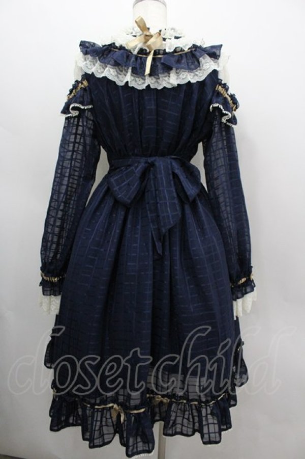 画像3: ALICE and the PIRATES / マリーのおリボンいっぱいワンピース  ネイビー I-26-03-06-077-PA-OP-SA-ZI (3)