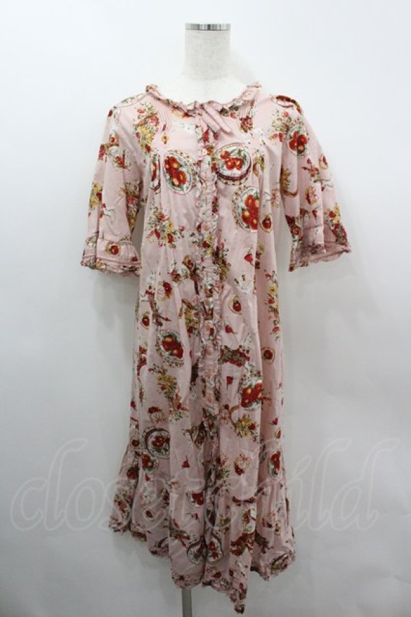 画像1: PINK HOUSE / カルーセルプリントワンピース  ピンク I-26-03-06-078-LO-OP-SA-ZI (1)