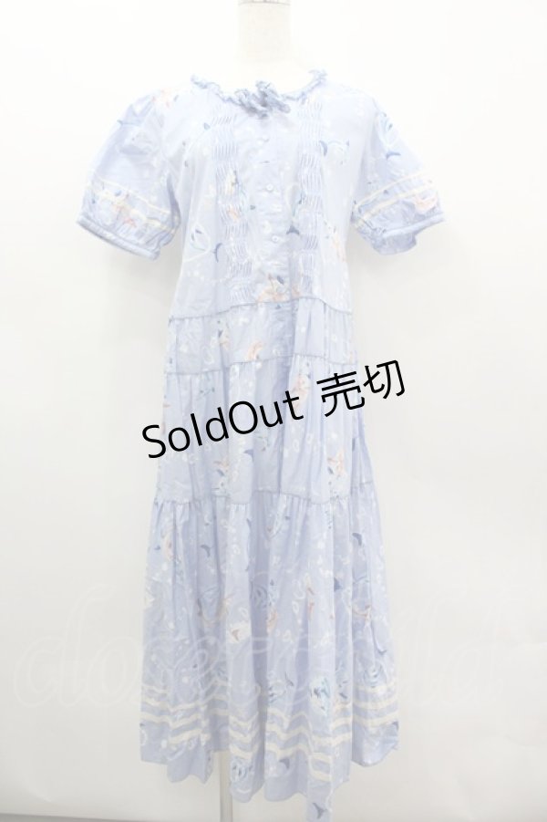 画像1: PINK HOUSE / いるかプリントワンピース  ブルー I-26-03-06-079-LO-OP-SA-ZI (1)