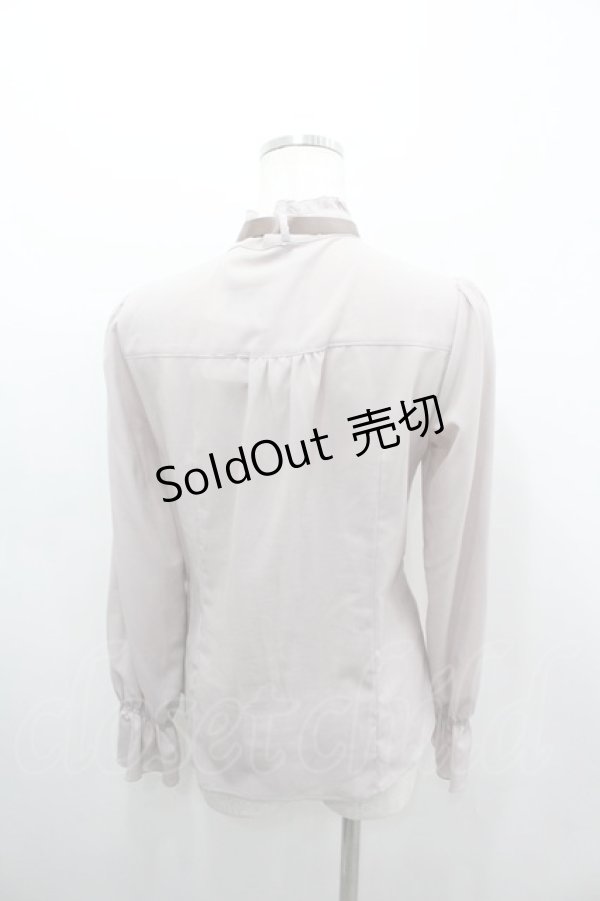 画像3: axes femme / リボン付フリルブラウス  ピンク I-26-03-06-008-AX-BL-SA-ZI (3)