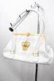 画像1: BABY,THE STARS SHINE BRIGHT / 王冠ガマ口BAG  白 I-26-03-06-086-BA-BG-SA-ZI (1)