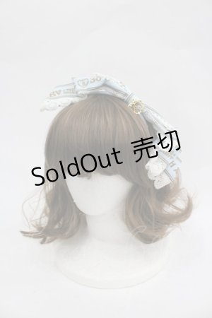 画像: BABY,THE STARS SHINE BRIGHT / Best Wishesリボンカチューシャ  サックスＸ白 I-26-03-06-087-BA-AC-SA-ZI