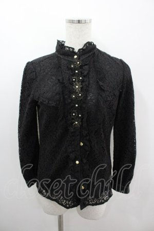 画像: axes femme / 総レースブラウス  黒 I-26-03-06-010-AX-BL-SA-ZI