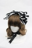 画像1: ALICE and the PIRATES / Dolly Ribbonヘッドドレス  黒×白 I-26-03-06-091-PA-AC-TE-ZI (1)