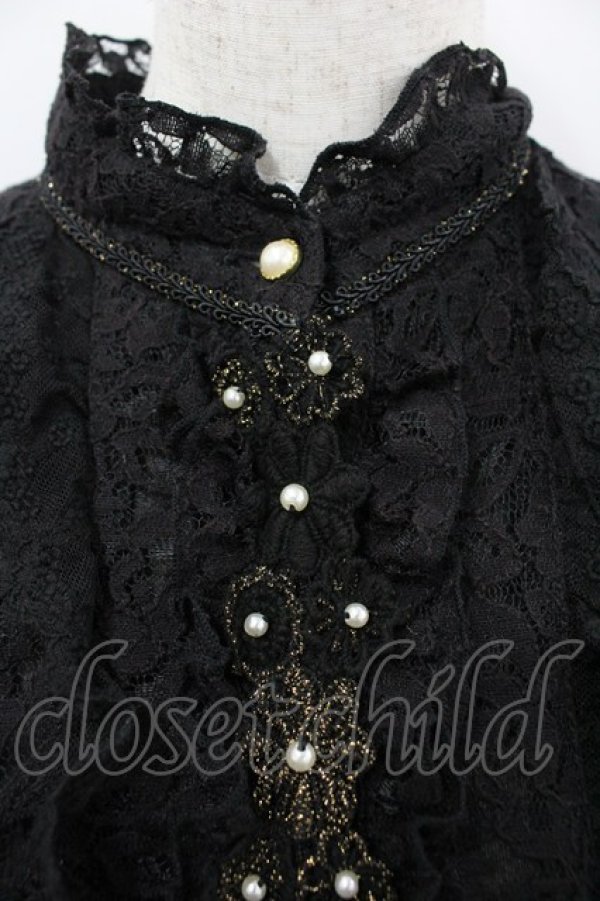 画像2: axes femme / 総レースブラウス  黒 I-26-03-06-010-AX-BL-SA-ZI (2)