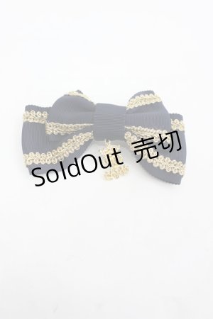 画像: ALICE and the PIRATES / A/Pグログランリボンバレッタ  ネイビー I-26-03-06-093-PA-AC-SA-ZI