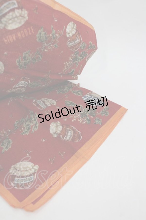 画像2: PINK HOUSE / ジャム瓶ハンカチ  赤 I-26-03-06-103-LO-ZA-SA-ZI (2)