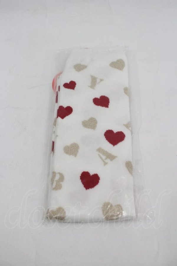 画像1: BABY,THE STARS SHINE BRIGHT / BABYハートオーバーニーソックス  白 I-26-03-06-112-BA-ZA-SA-ZI (1)