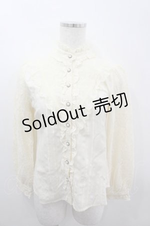 画像: axes femme / ハイネックレース切り替えブラウス M アイボリー I-26-03-06-013-AX-BL-SA-ZI