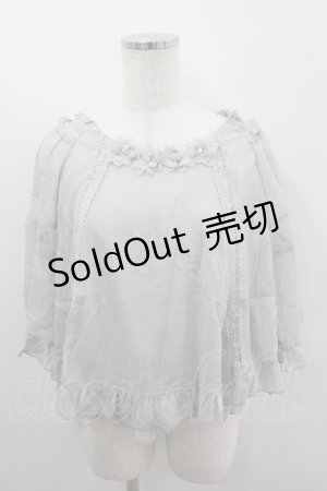 画像: axes femme / ポンチョ型BL M サックス I-26-03-06-016-AX-TO-SA-ZI