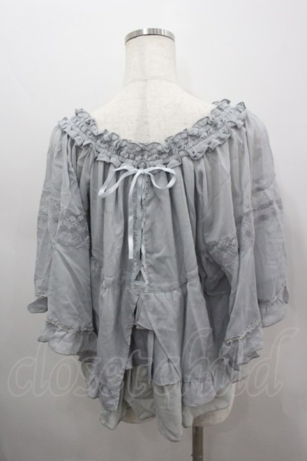 画像3: axes femme / ポンチョ型BL M サックス I-26-03-06-016-AX-TO-SA-ZI (3)