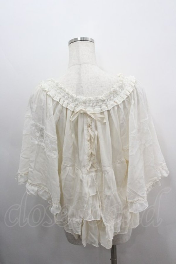 画像3: axes femme / ポンチョ型BL M アイボリー I-26-03-06-017-AX-TO-SA-ZI (3)