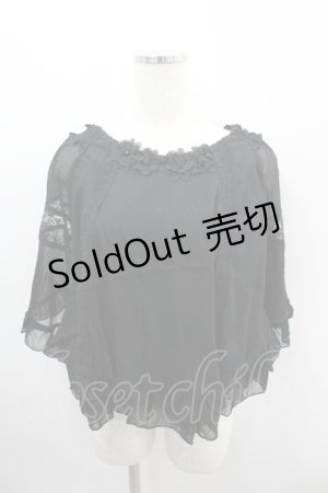 画像: axes femme / ポンチョ型BL M クロ I-26-03-06-018-AX-TO-SA-ZI