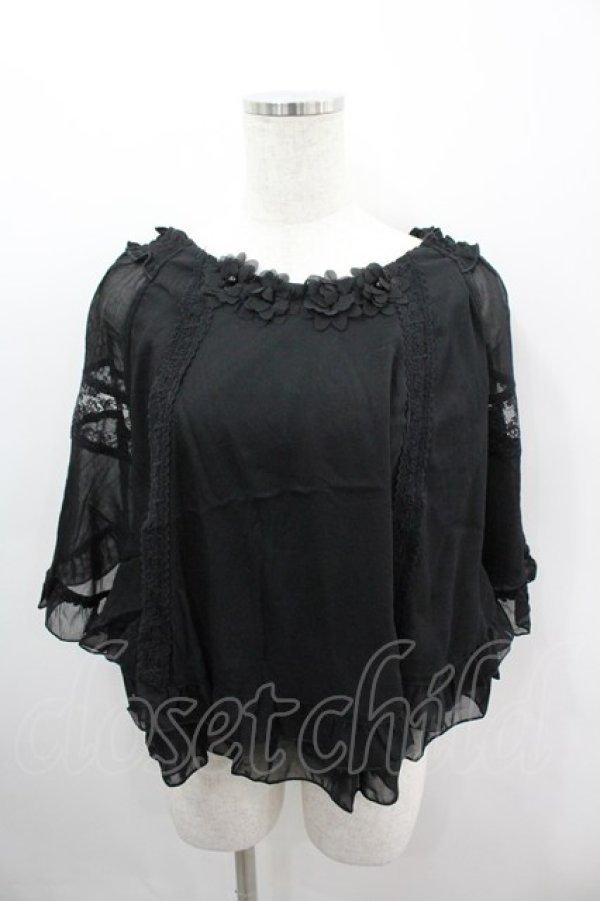 画像1: axes femme / ポンチョ型BL M クロ I-26-03-06-018-AX-TO-SA-ZI (1)