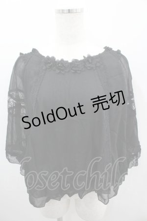 画像: axes femme / ポンチョ型BL M 黒 I-26-03-06-019-AX-TO-SA-ZI