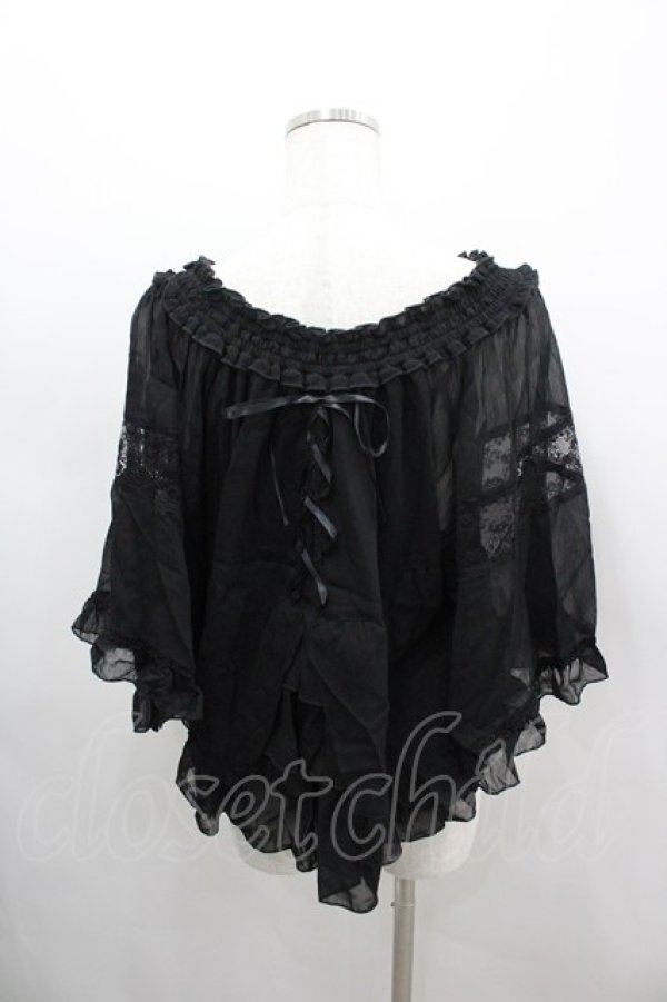 画像3: axes femme / ポンチョ型BL M 黒 I-26-03-06-019-AX-TO-SA-ZI (3)