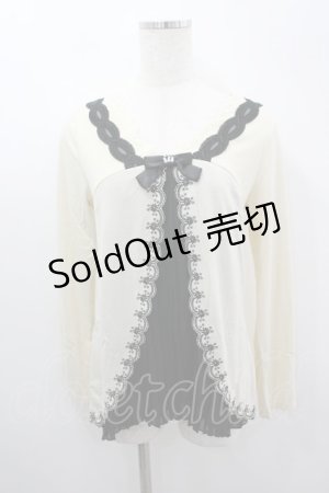 画像: axes femme / 刺繍カットワークP/O  アイボリーＸ黒 I-26-03-06-022-AX-TO-SA-ZI