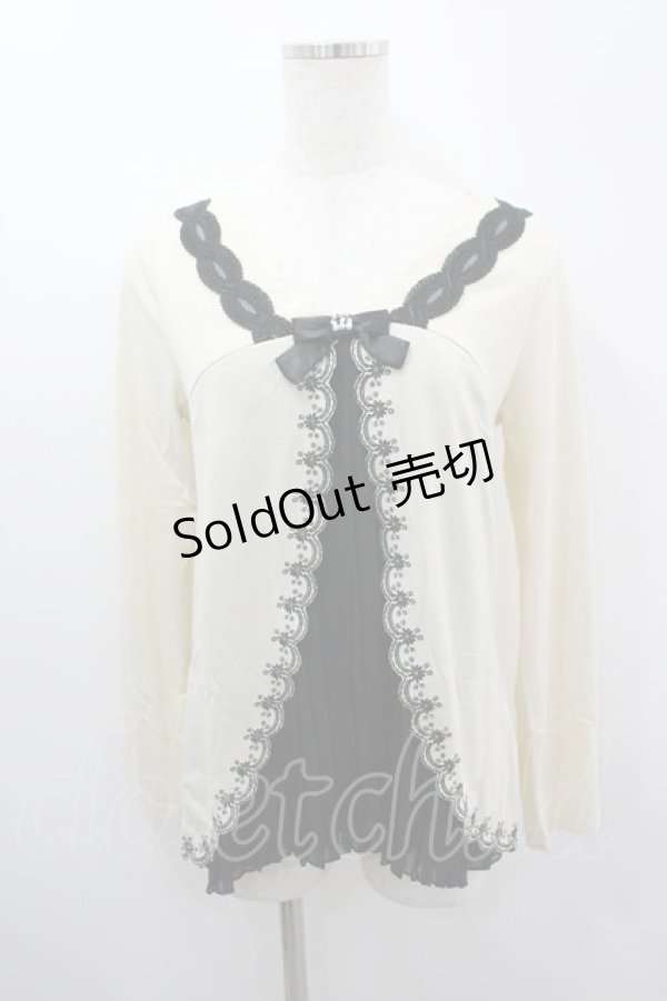 画像1: axes femme / 刺繍カットワークP/O  アイボリーＸ黒 I-26-03-06-022-AX-TO-SA-ZI (1)