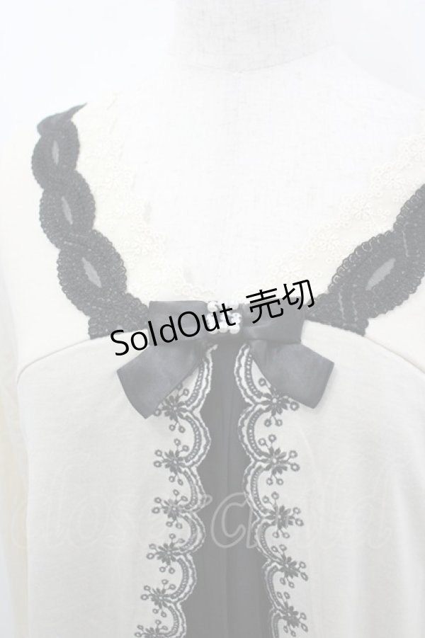 画像2: axes femme / 刺繍カットワークP/O  アイボリーＸ黒 I-26-03-06-022-AX-TO-SA-ZI (2)