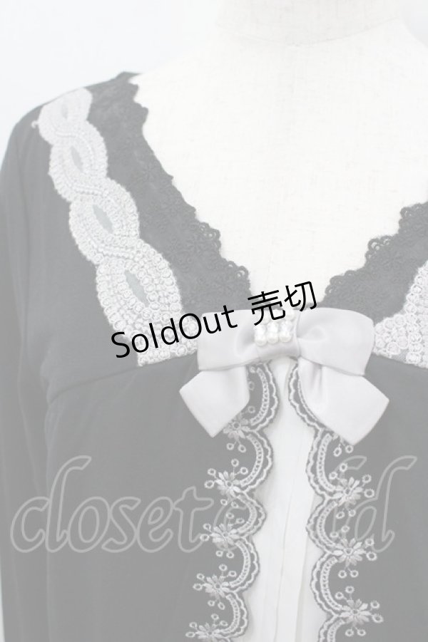 画像2: axes femme / 刺繍カットワークP/O  黒Ｘ白 I-26-03-06-023-AX-TO-SA-ZI (2)