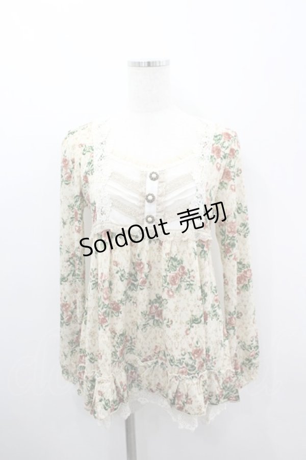 画像1: axes femme / バロック×花柄プルオーバー M キナリ I-26-03-06-025-AX-TO-SA-ZI (1)