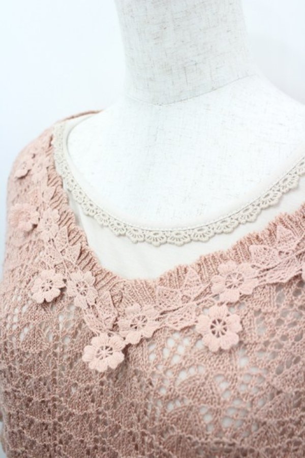 画像2: axes femme / ニットアンサンブルトップス M アワピンク I-26-03-06-029-AX-TO-SA-ZI (2)