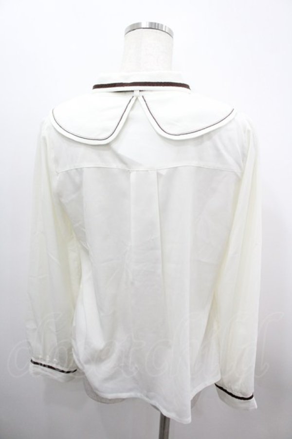 画像3: axes femme / レイヤードカラー刺繍ブラウス  アイボリーＸブラウン I-26-03-06-003-AX-BL-SA-ZI (3)