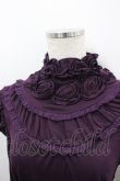 画像2: axes femme / 薔薇モチーフハイネックカットソー  パープル I-26-03-06-032-AX-TO-SA-ZI (2)