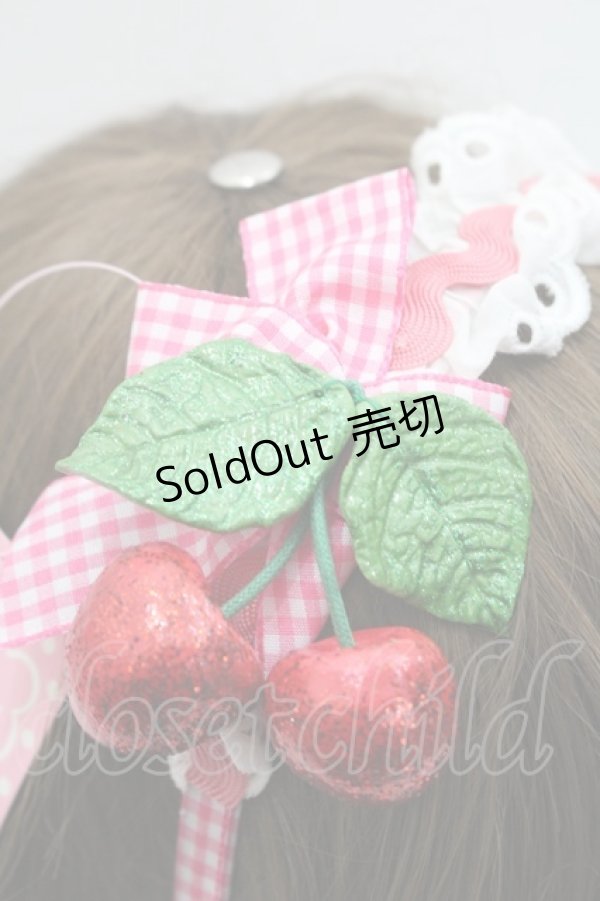 画像3: Shirley Temple / ラメチェリーカチューシャ  赤 I-26-03-08-030-ET-AC-SA-ZI (3)