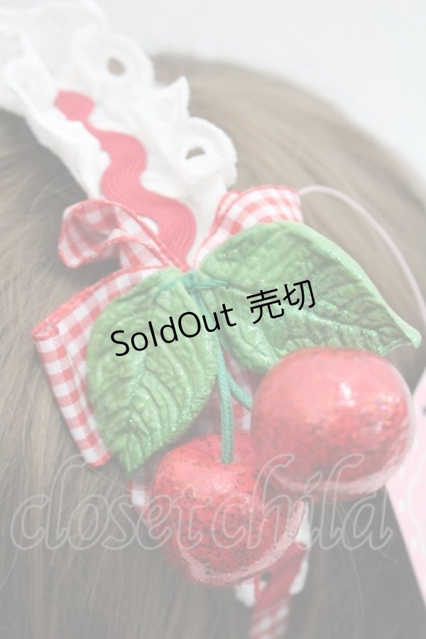 画像3: Shirley Temple / ラメチェリーカチューシャ  赤 I-26-03-08-031-ET-AC-SA-ZI (3)