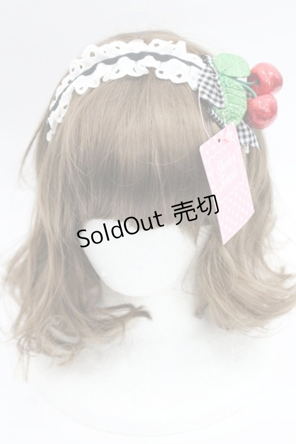 画像2: Shirley Temple / ラメチェリーカチューシャ  黒 I-26-03-08-032-ET-AC-SA-ZI (2)