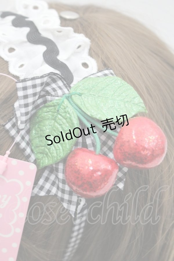 画像3: Shirley Temple / ラメチェリーカチューシャ  黒 I-26-03-08-032-ET-AC-SA-ZI (3)