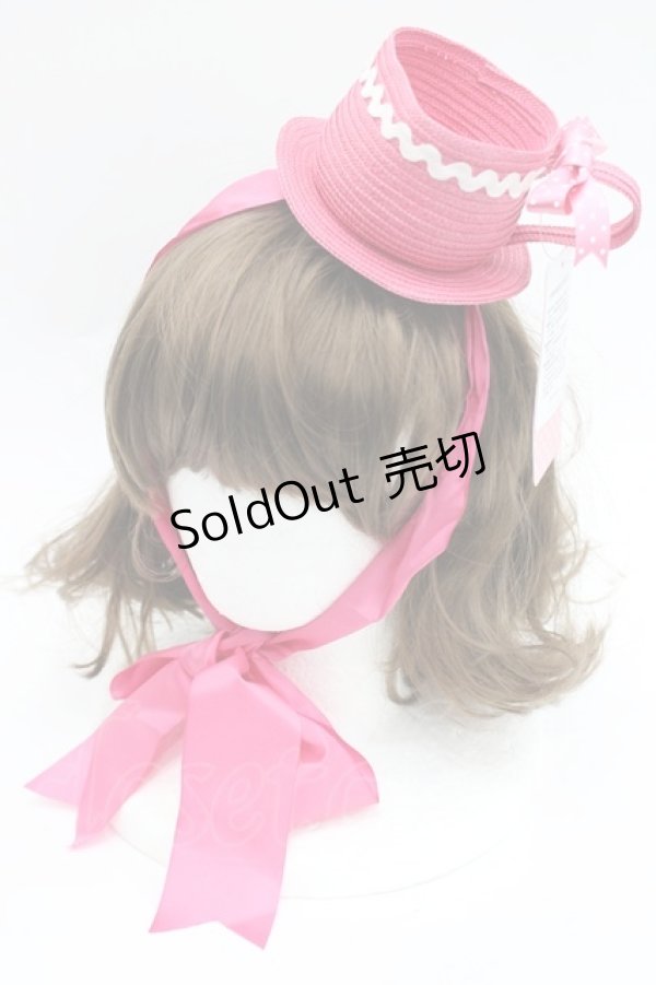 画像1: Shirley Temple / ティーパーティヘッドドレス  濃ピンク I-26-03-08-036-ET-AC-SA-ZI (1)