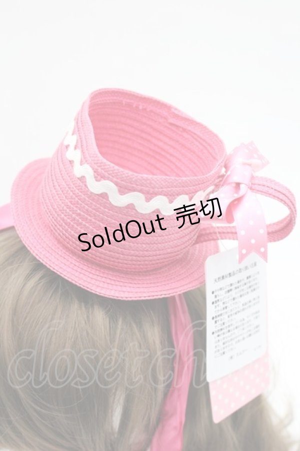 画像3: Shirley Temple / ティーパーティヘッドドレス  濃ピンク I-26-03-08-036-ET-AC-SA-ZI (3)