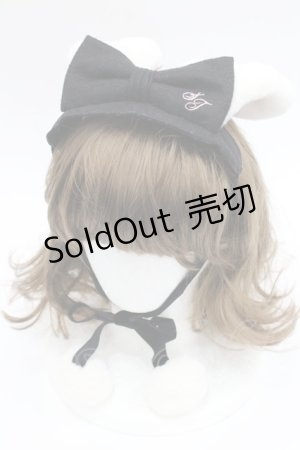 画像: Shirley Temple / うさぎリボンヘッドドレス  黒Ｘ白 I-26-03-08-037-ET-AC-SA-ZI