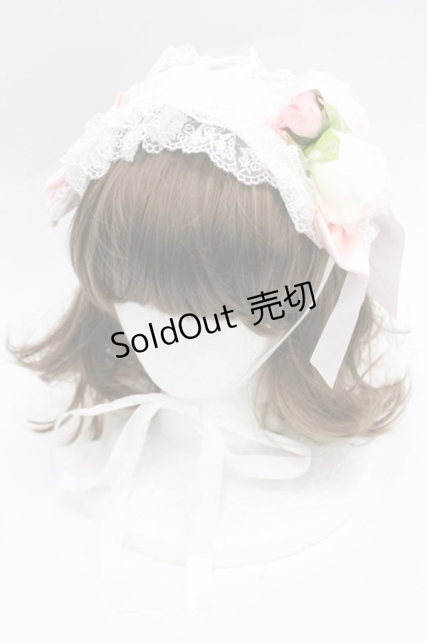 画像1: Angelic Pretty / Eternal Roseヘッドドレス  白Ｘピンク I-26-03-08-038-AP-AC-SA-ZI (1)