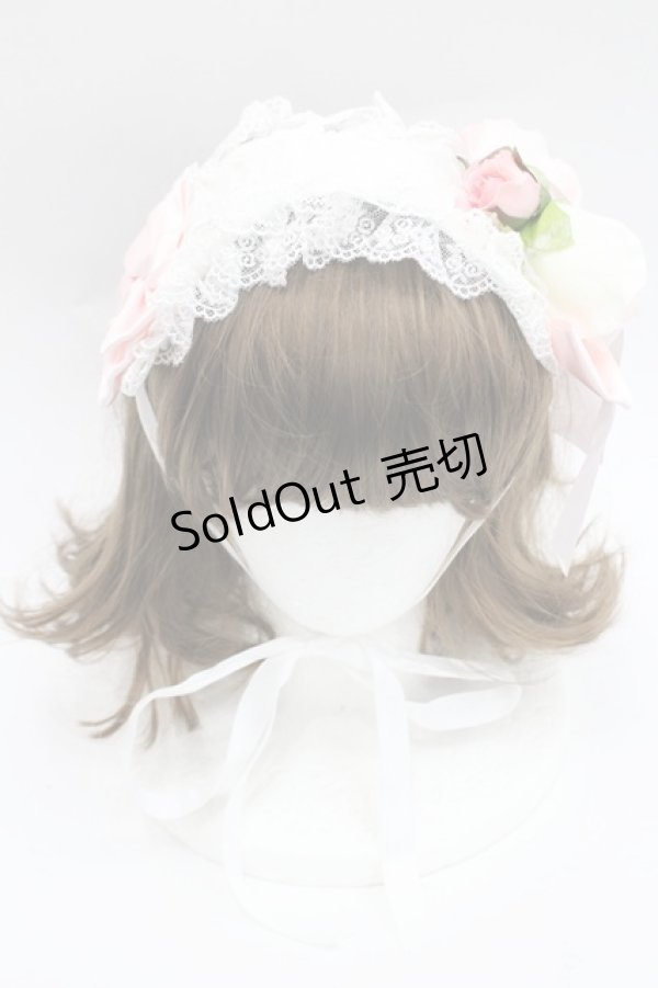 画像2: Angelic Pretty / Eternal Roseヘッドドレス  白Ｘピンク I-26-03-08-038-AP-AC-SA-ZI (2)