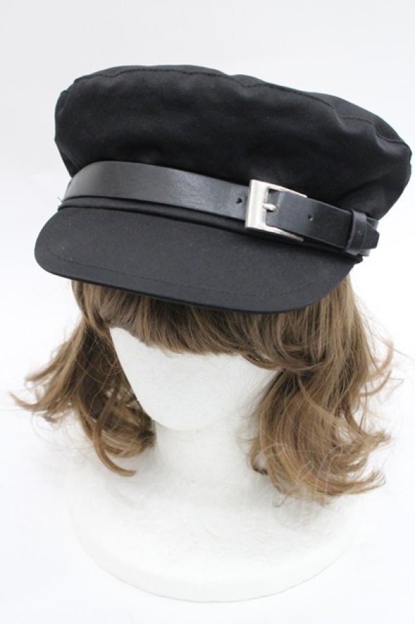 画像1: axes femme POETIQUE / ベルトデザインキャスケット  黒 I-26-03-08-041-AX-TO-SA-ZI (1)