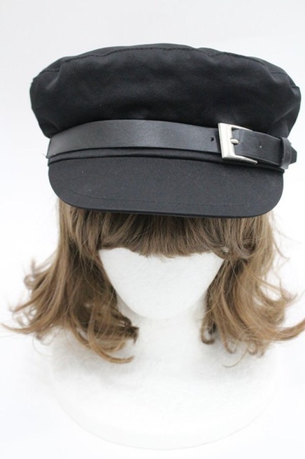 画像2: axes femme POETIQUE / ベルトデザインキャスケット  黒 I-26-03-08-041-AX-TO-SA-ZI (2)