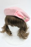 画像1: m petit by misako / AMモチーフリボンベレー帽  ピンク I-26-03-08-044-0-AC-SA-ZI (1)