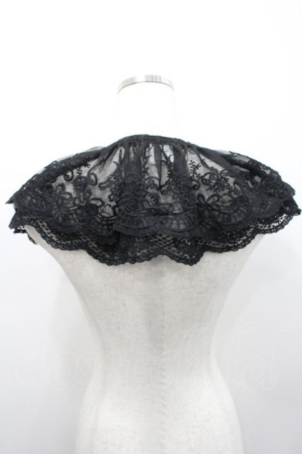 画像2: m petit by misako / レースつけ襟  黒 I-26-03-08-005-LO-ZA-SA-ZI (2)