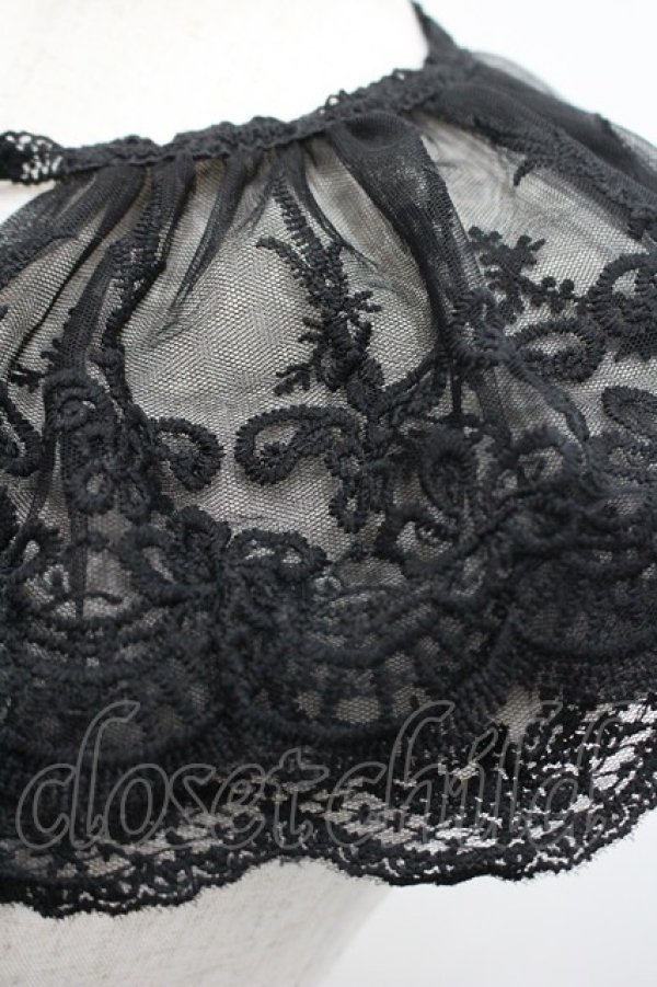 画像3: m petit by misako / レースつけ襟  黒 I-26-03-08-005-LO-ZA-SA-ZI (3)