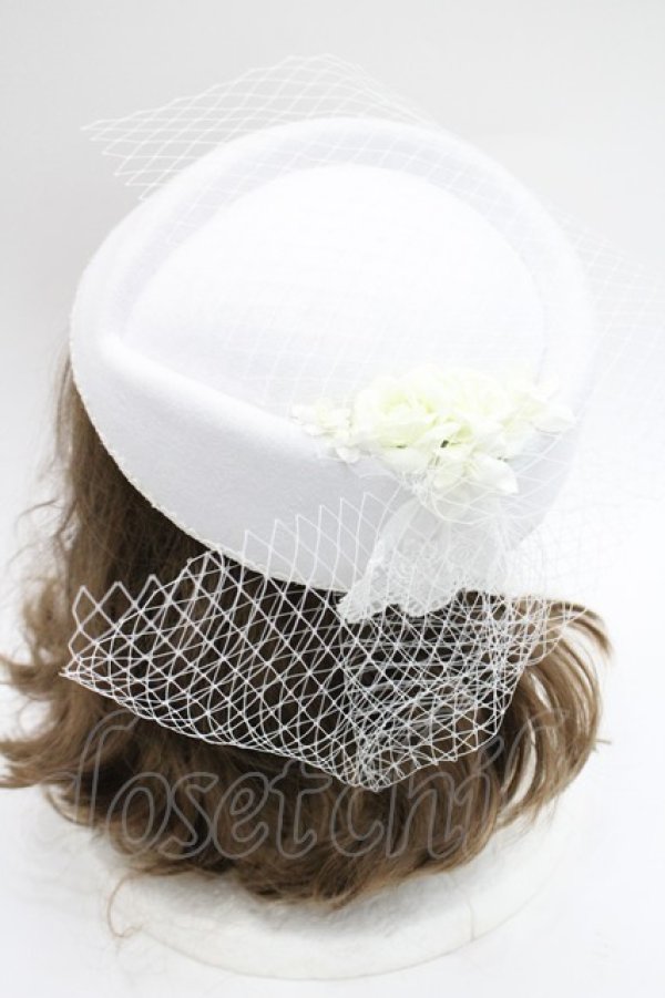 画像3: Morun x Muuna Stoik / チュール重ねフラワーハット  白 I-26-03-08-049-LO-AC-SA-ZI (3)