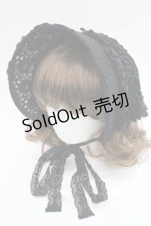 画像: Hoshibako Works / サマーピクニック2wayボンネット  黒 I-26-03-08-051-LO-AC-SA-ZI