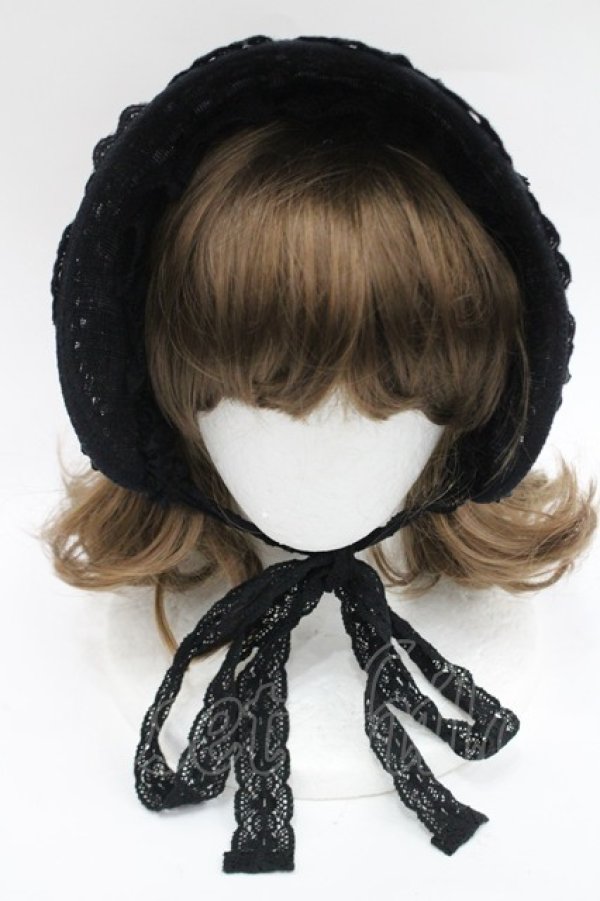 画像2: Hoshibako Works / サマーピクニック2wayボンネット  黒 I-26-03-08-051-LO-AC-SA-ZI (2)