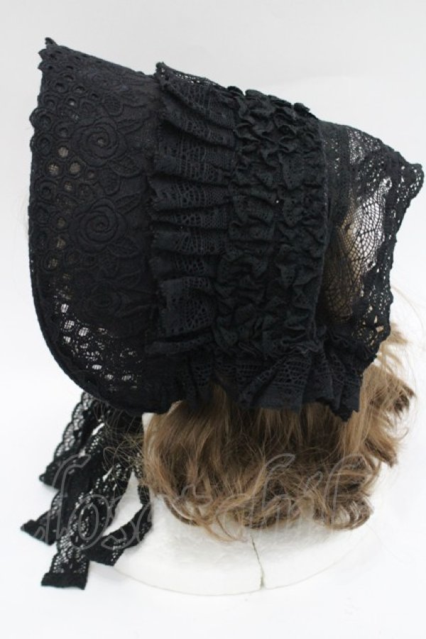 画像3: Hoshibako Works / サマーピクニック2wayボンネット  黒 I-26-03-08-051-LO-AC-SA-ZI (3)